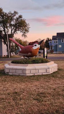 World's largest wren statue. October 2024