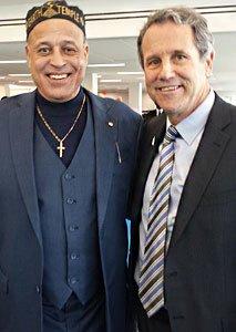 Dr. Anthony Hodge with old friend and environmentalist being lobbied. To the right, U.S. Sen Sherrod Brown.