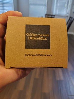 Box of new business cards