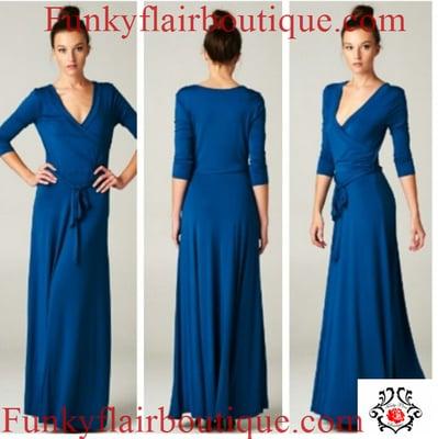 cute and chic maxi dresses in solid colors at funky flair boutique in Marietta!