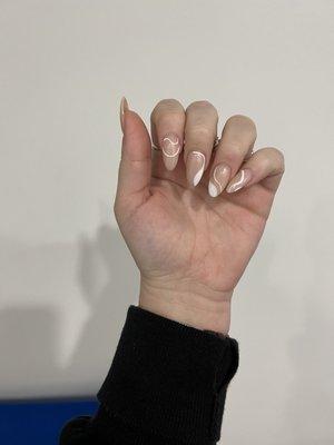 Acrylic nails + design!