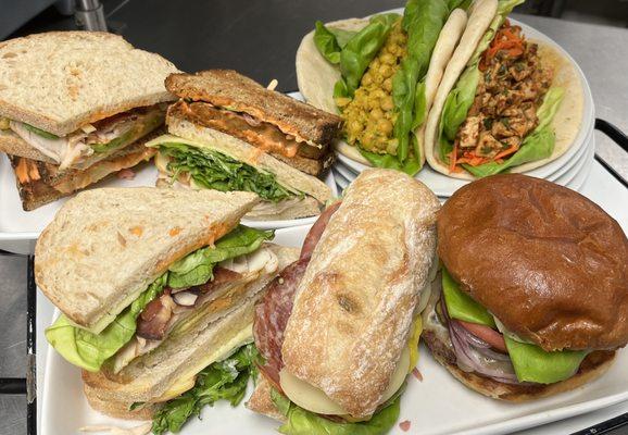 A delicious assortment of sandwiches from the crew at The Nest Kitchen