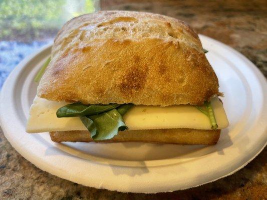 Trader Joe's just baked Ciabatta makes a real nice sandwich !