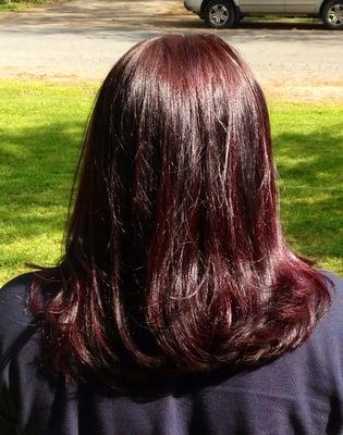 I had a full color, shampoo/condition, blow dry and style.