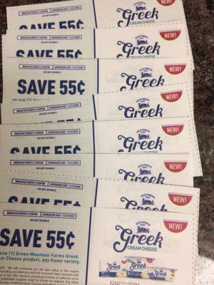 They sent me all these coupons for Greek Cream Cheese. All expire 12/31/20.  Posted 02/20/20