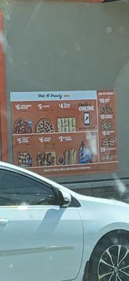 Menu for drive thru