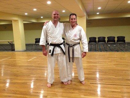 Sensei Irvine with his instructor, Sensei Kevin Gurganus