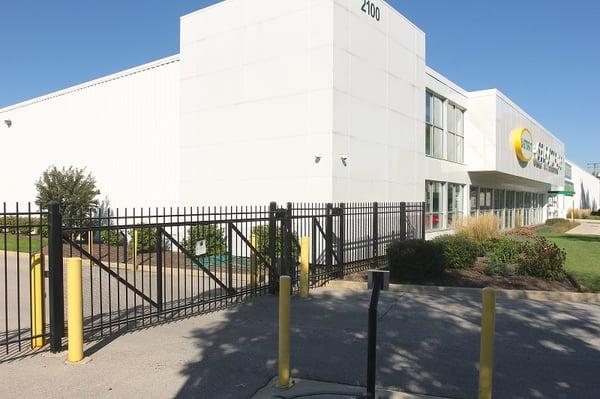 The automated gate, with keypad access