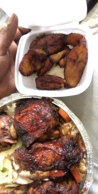 Large Jerk Chicken Dinner