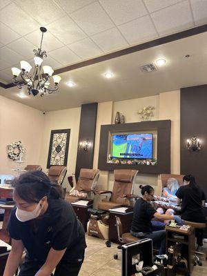 Inside nail salon