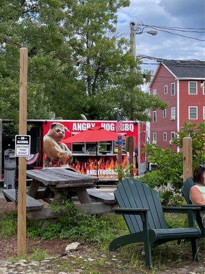 View from the beer garden next door.