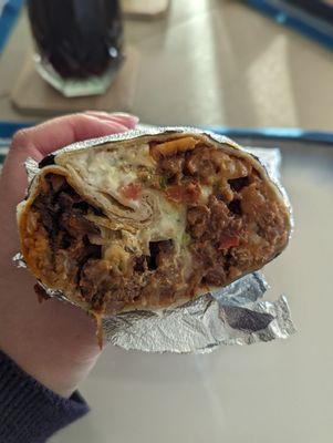 Amazing al pastor burrito