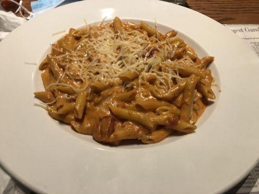 Asiago pasta, with rose sauce