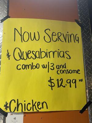 Now they have Quesabirria!? Show this spot some love and give them a try! Will post the tacos shortly!