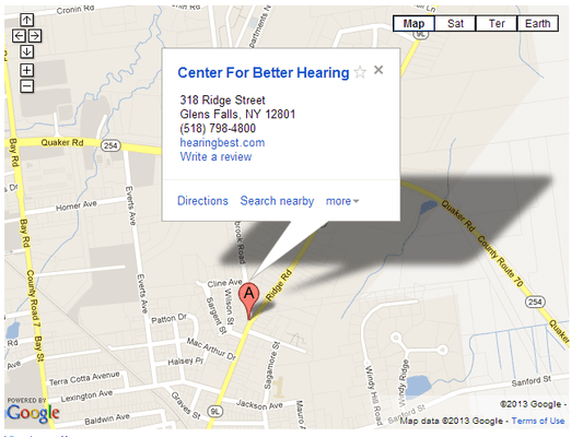 Center for Better Hearing Glens Falls NY location