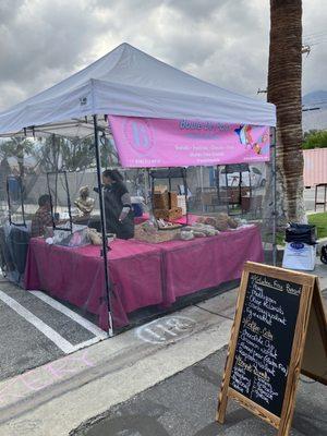 Sweet & kind Mimi at the Boule De Pain French Bakery booth, making their debut at the PS Vintage Flea Market