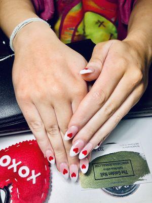 Beautiful girl and beautiful nails