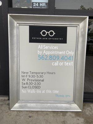 New Business hours