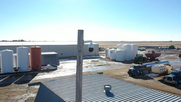 Camera is located on a Utility pole overlooking the farm.