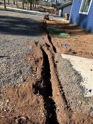 Trenching for irrigation