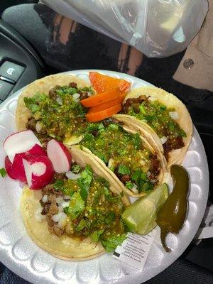 Tacos Al Pastor and Asada