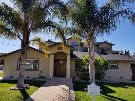 Oakland house with palm trees