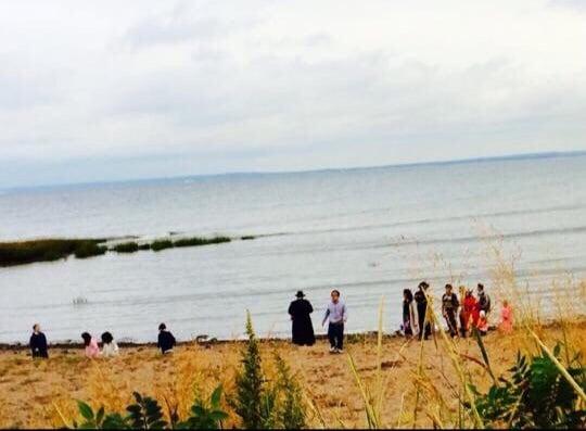 After shofar, saying Tashlich and casting bread into the water for Rosh Hashanah with the local Chabad 9.25.14