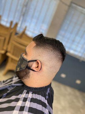 High skin fade combover