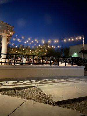 Outdoor patio, well spaced-out.