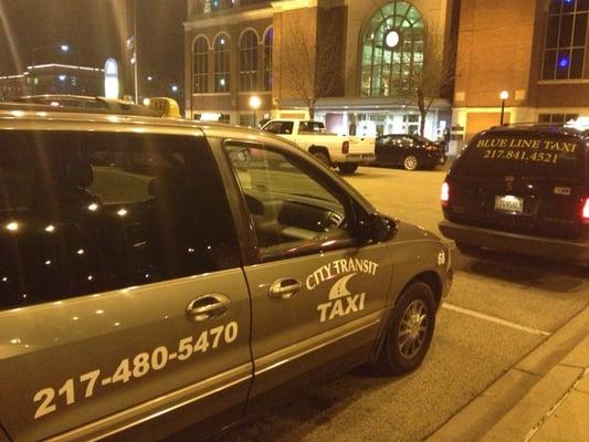 City transit cab at  Illinois bus terminal