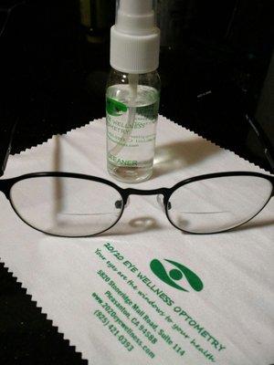 Glasses came with the case, lense cloth & cleaner.