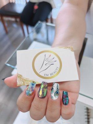 Queen of Peacock #PeacockNails #PeacockFeather