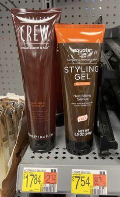 Equate Men Styling Gel is a good product.  Been using it for years.