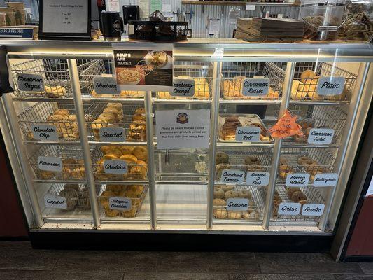 The bagels and goodies