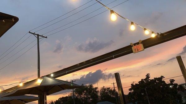 Upper patio sunset view