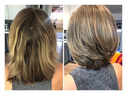 Partial highlights and a new shape to an old cut