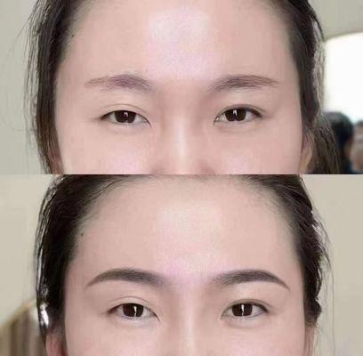 Before and after eyebrows microblading