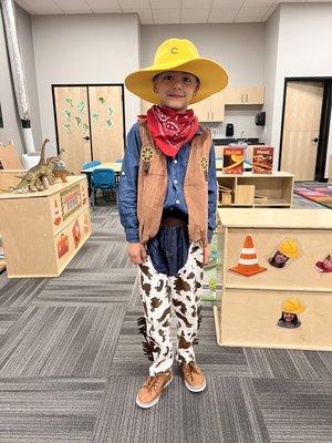 Our coolest Cowboy! We ended our Wild West week with themed outfits