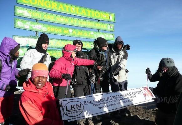 One of our patients took us to great heights! Our banner made it up Mt. Kilimanjaro. We helped get this patient healthy to make this trek!