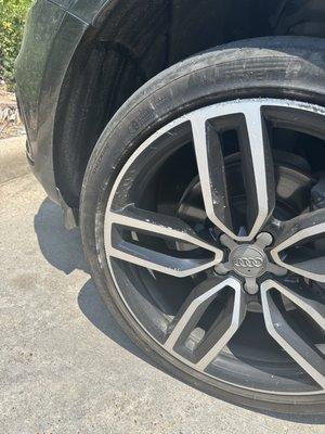 New curb rash on rim