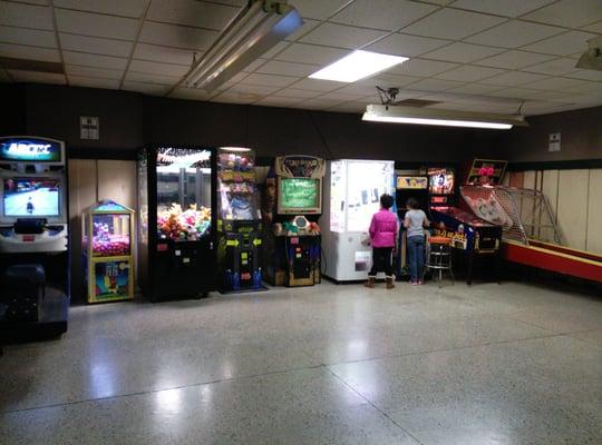 Game area. Not a huge selection, but Arctic Thunder, Big Bucks, Mrs. Pacman, and Skeeball are a blast!