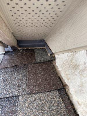 Roof intersection sealed with excluder