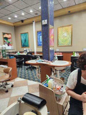 Inside Pedicure area.