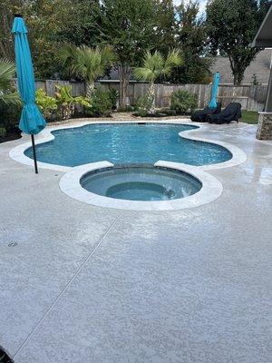 Newly pool remodel  Houston Pool Renovations ask for Brian