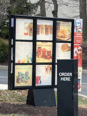 Drive thru menu