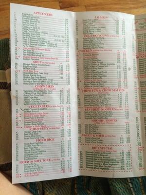 Page 2 of menu