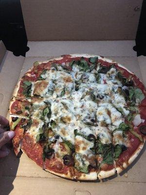 Cheese Pizza with veggies!