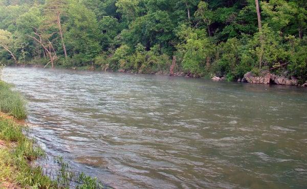 North Fork River directly below the campsites.