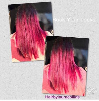 Magenta Melt #pinkhair #colorspecialist #lauralovestocolor #hairbylauracollins