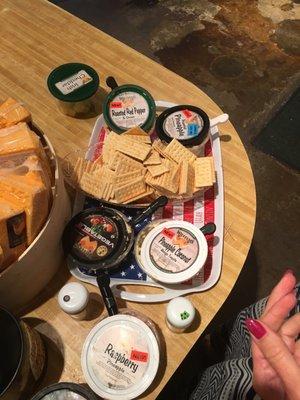 Cheese spread samples!